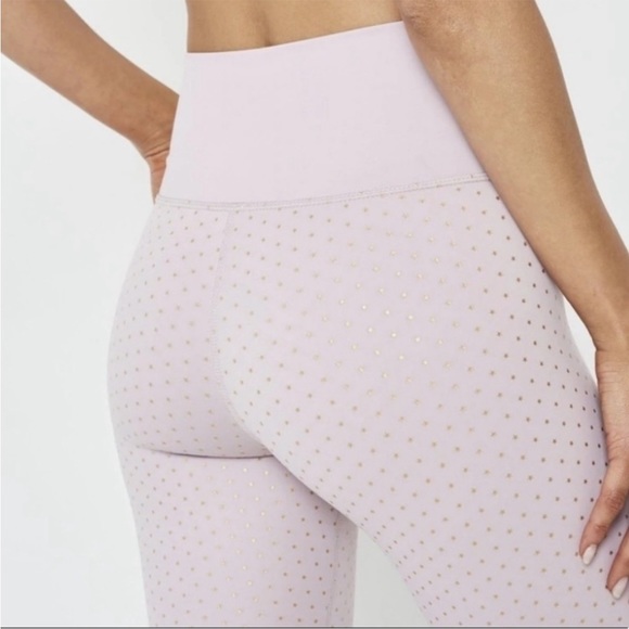 All Fenix NWOT 7/8 Leggings Anthropologie Twilight Blush Pink Allfenix Size M - Picture 3 of 10